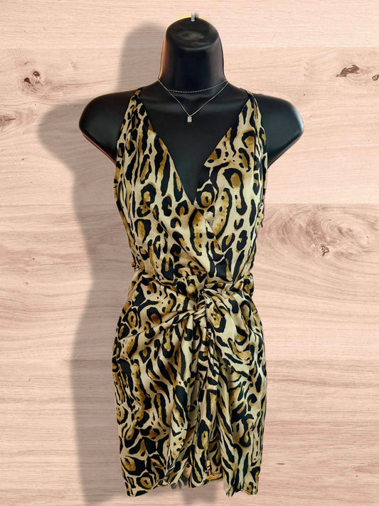 Leopard Satin Dress