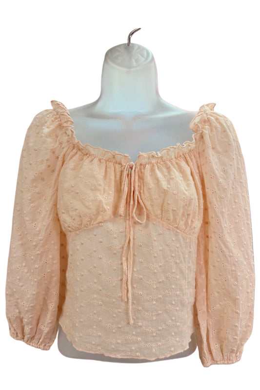 Ruche Bust Embroidery Blouse