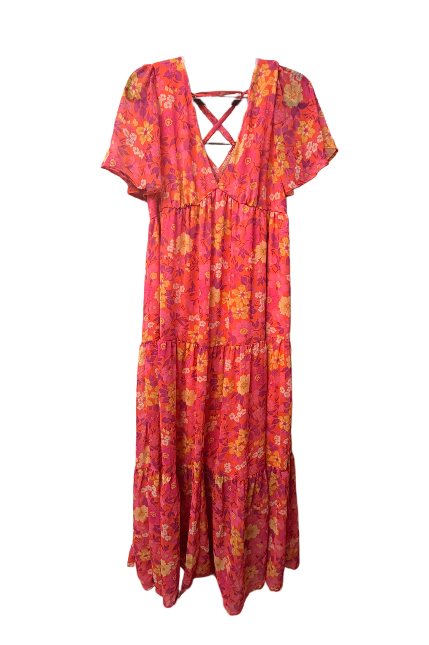 Floral Backless Maxi Dress