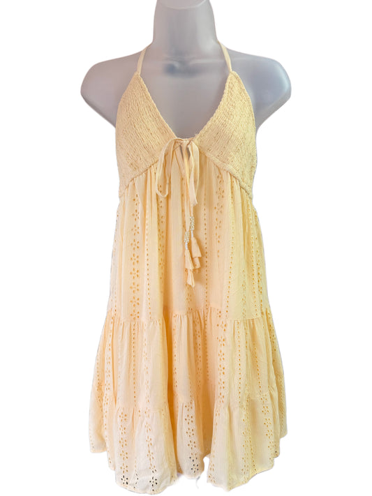 Embroidered Keyhole Sun Dress