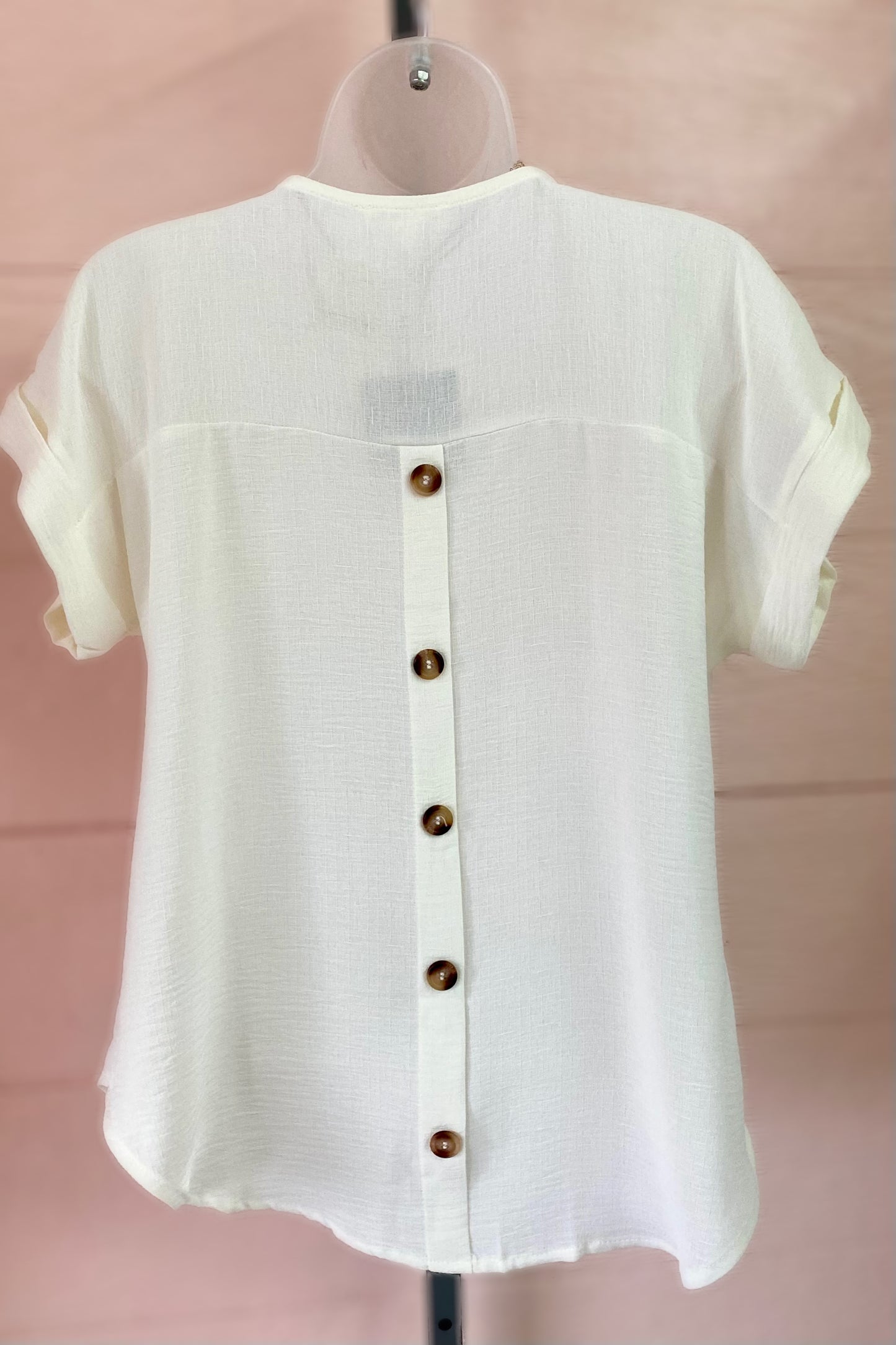 Button Down Back Blouse