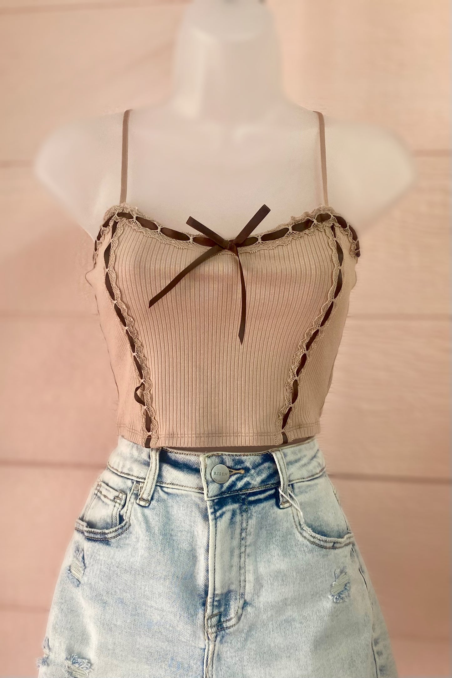 Lace Trim Crop Top