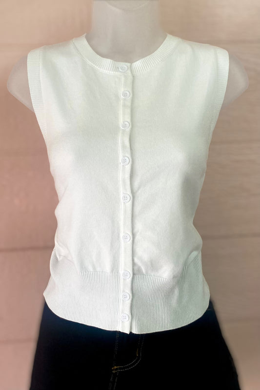 Button-Up Sweater Tank