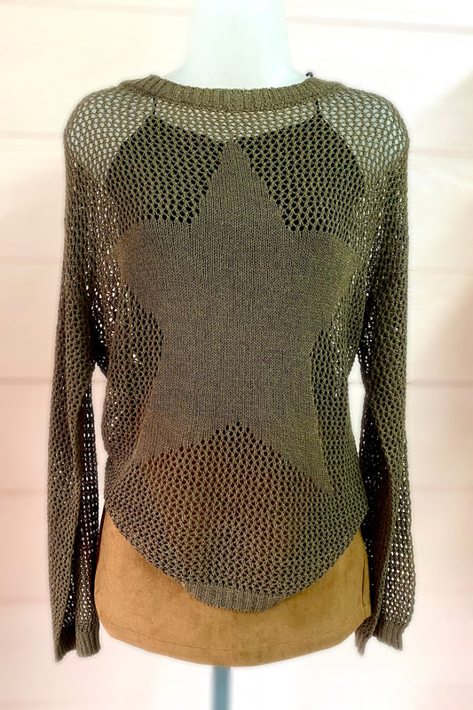 Star Open-Knit Sweater