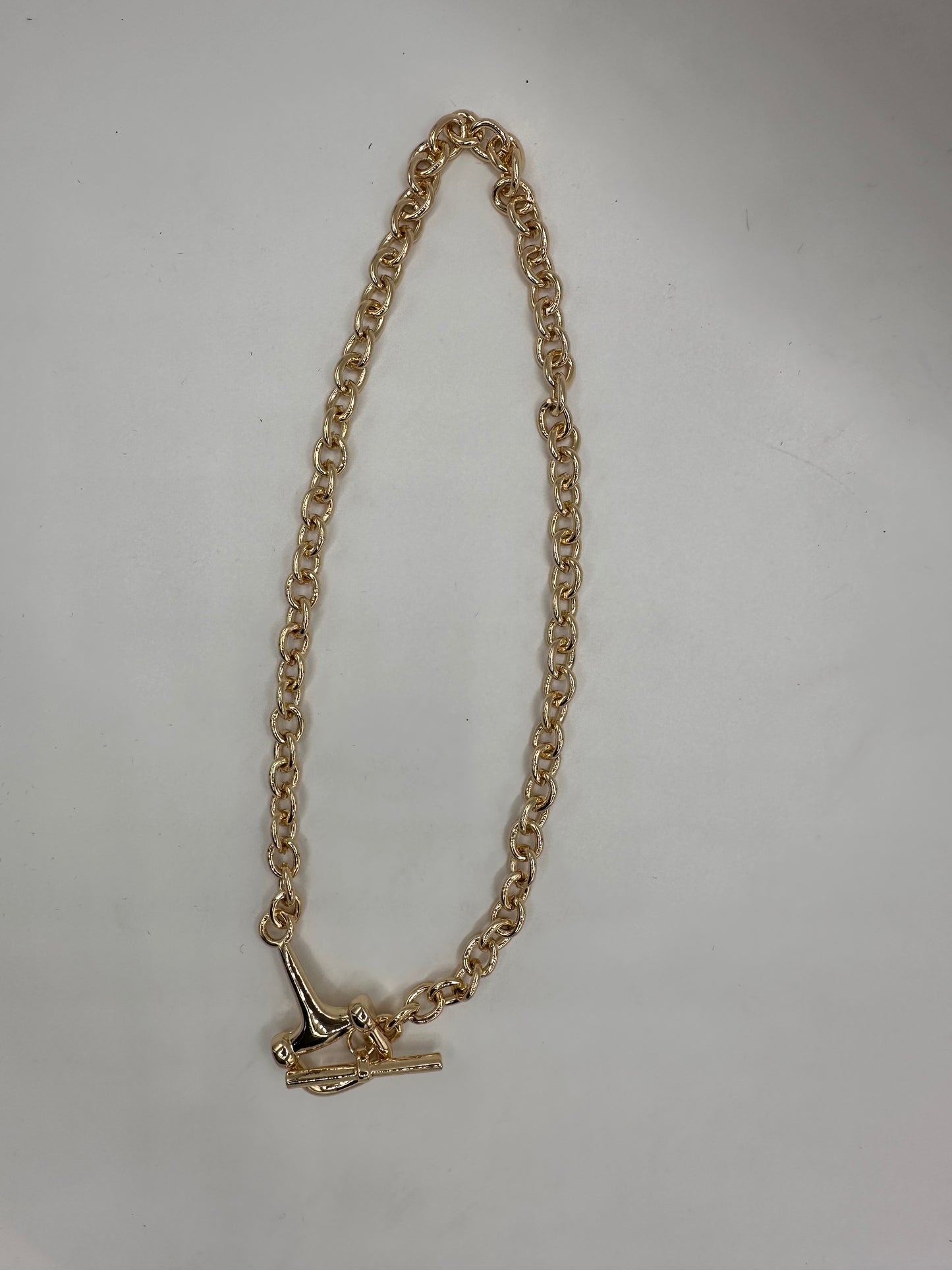 18K PVD Gold Stirrup Necklace
