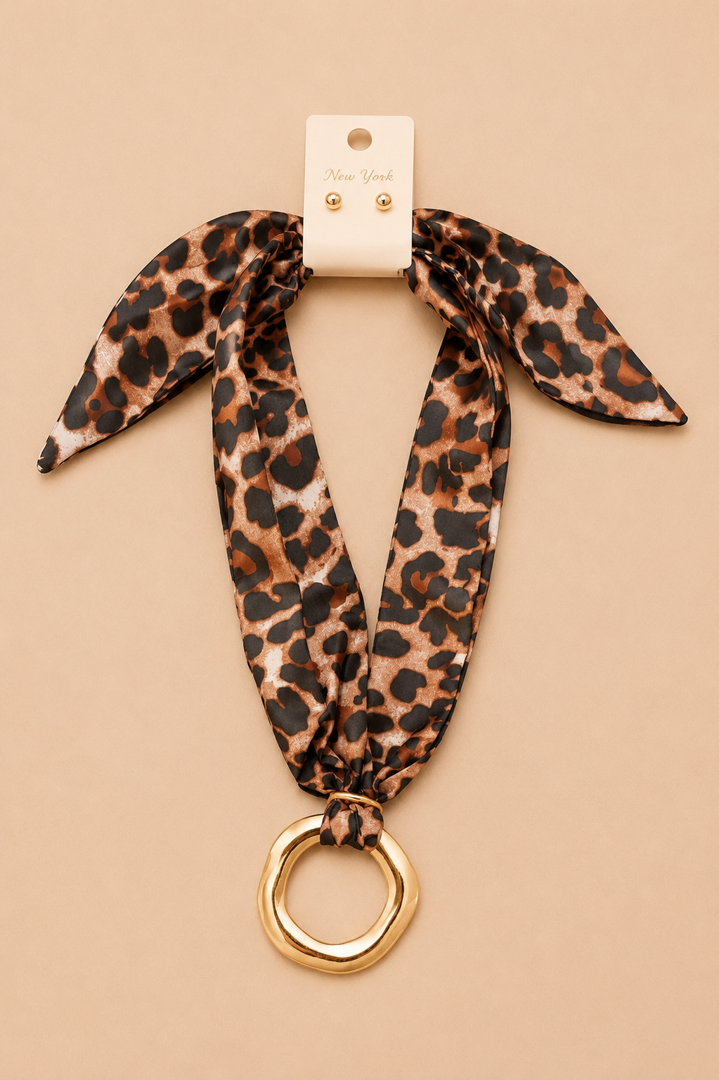Pendant Leopard Scarf Necklace