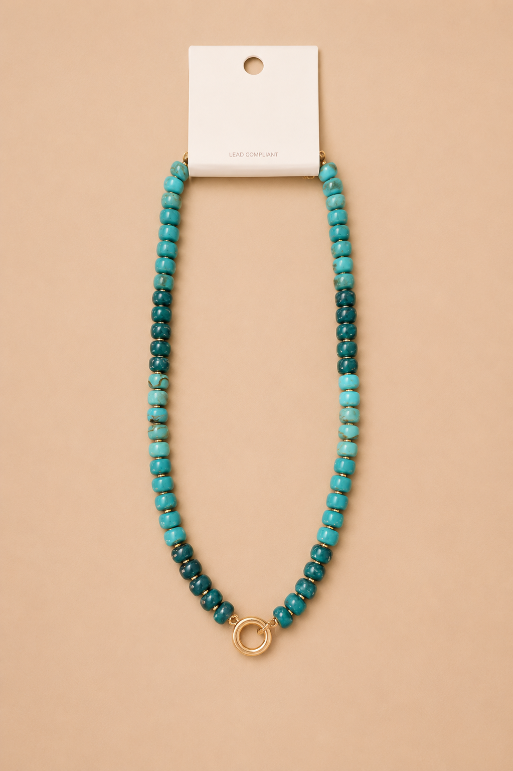 Marble Bead & Clasp Necklace