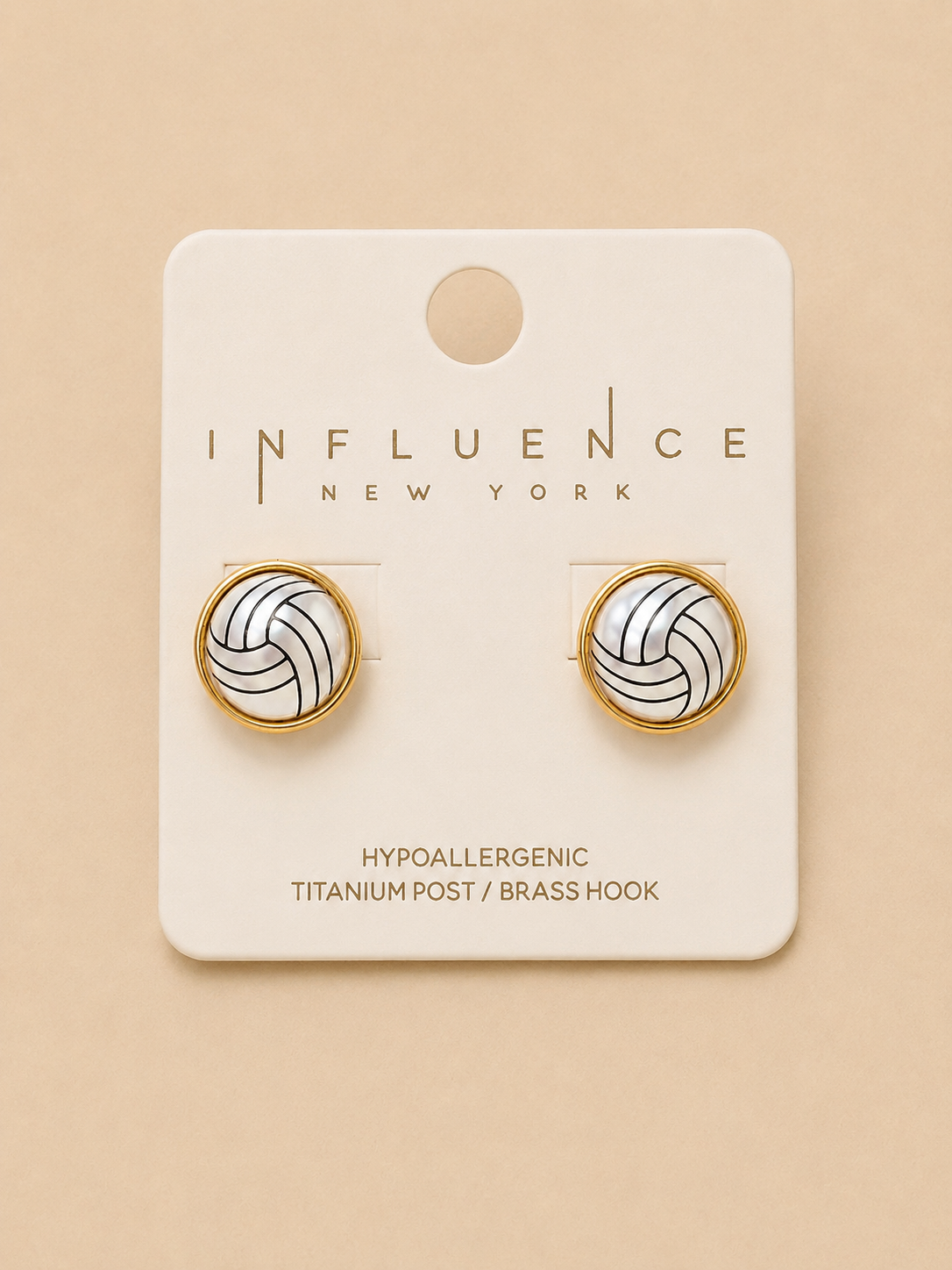 Volleyball Stud Earrings