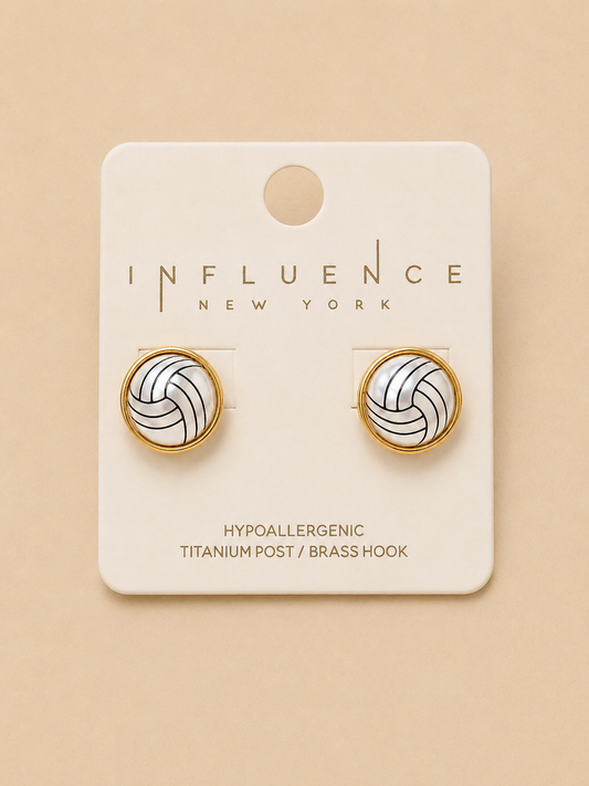 Volleyball Stud Earrings