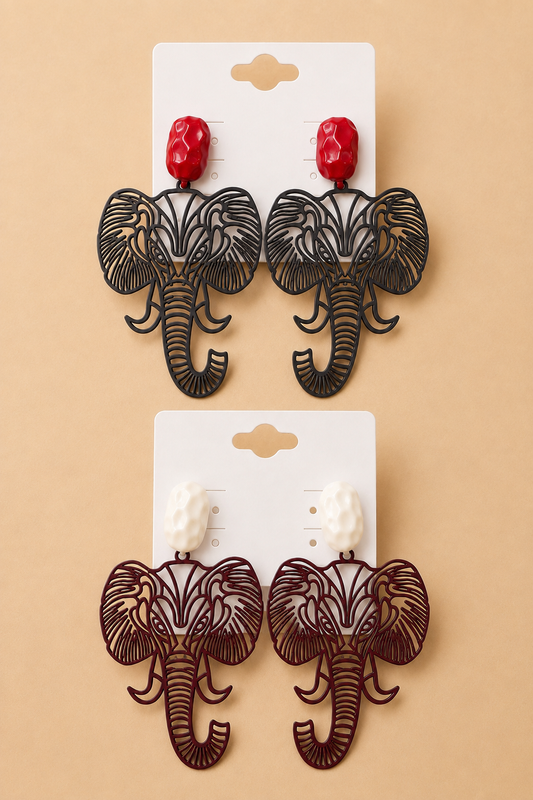 Elephant Filigree Earrings