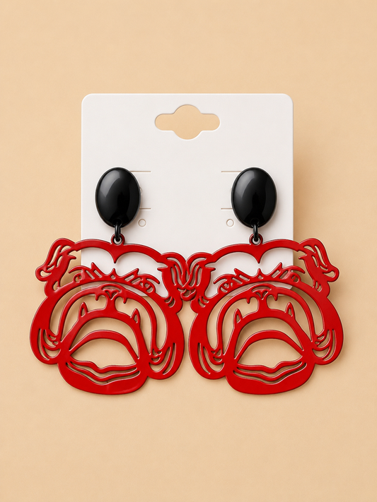 Bulldog Statement Earrings