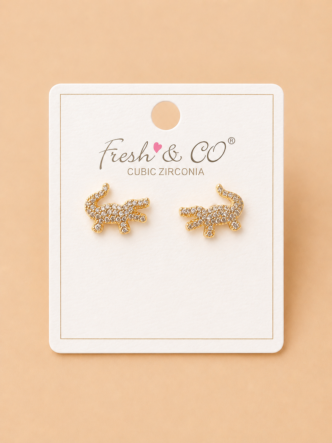 Crystal Gator Studs