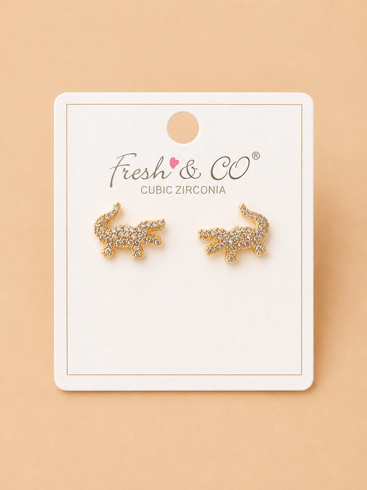 Crystal Gator Studs