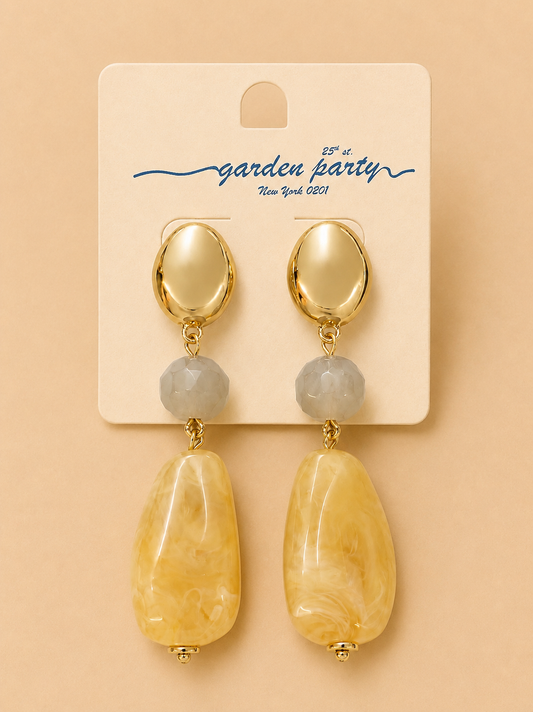 Marble Stone Dangle Earrings