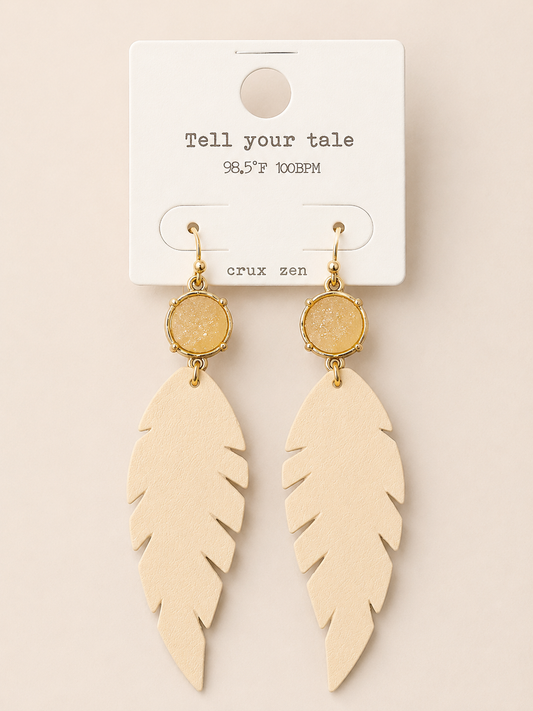 Feather Drop Earrings