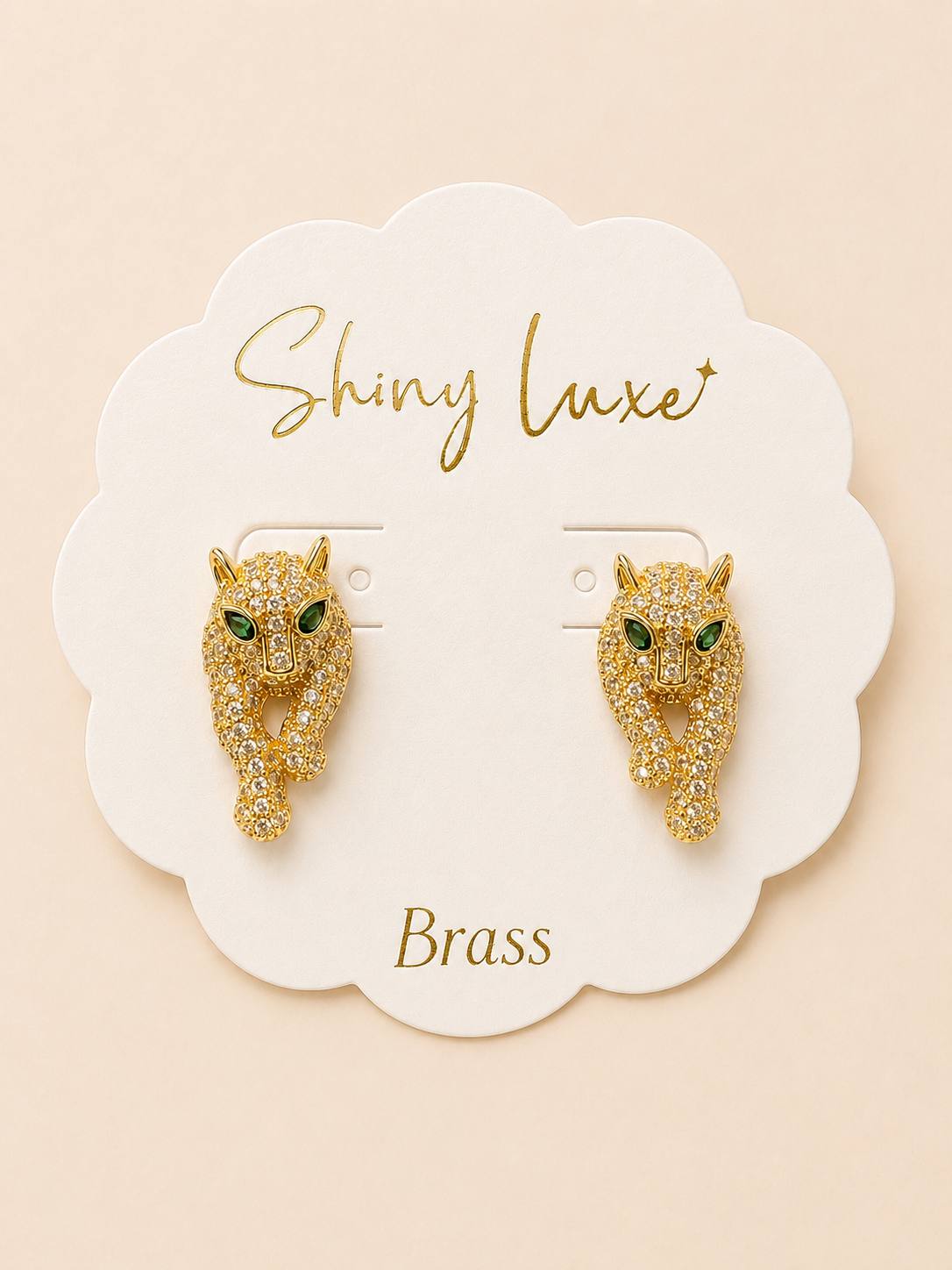 Pave Leopard Studs