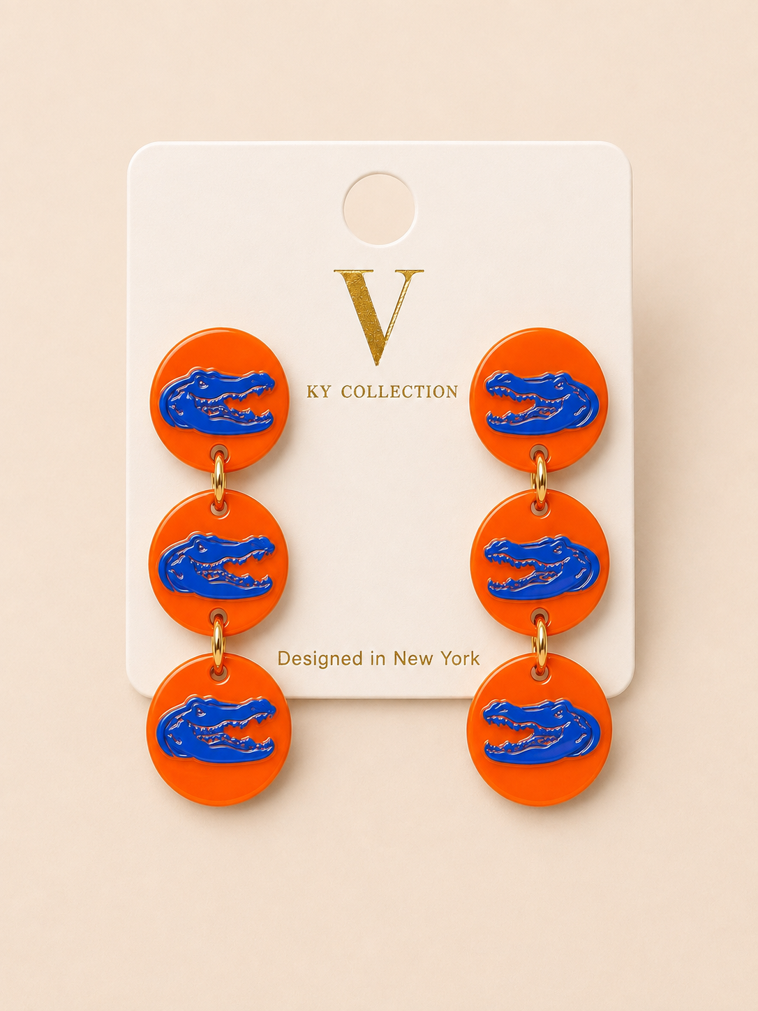 Gator Triple Drop Earrings