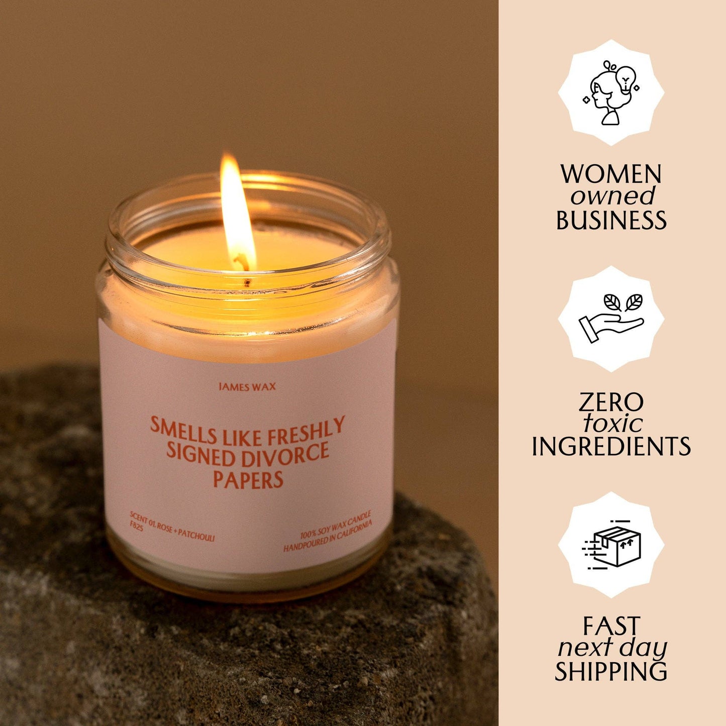 Freshly Signed Divorce Papers Candle