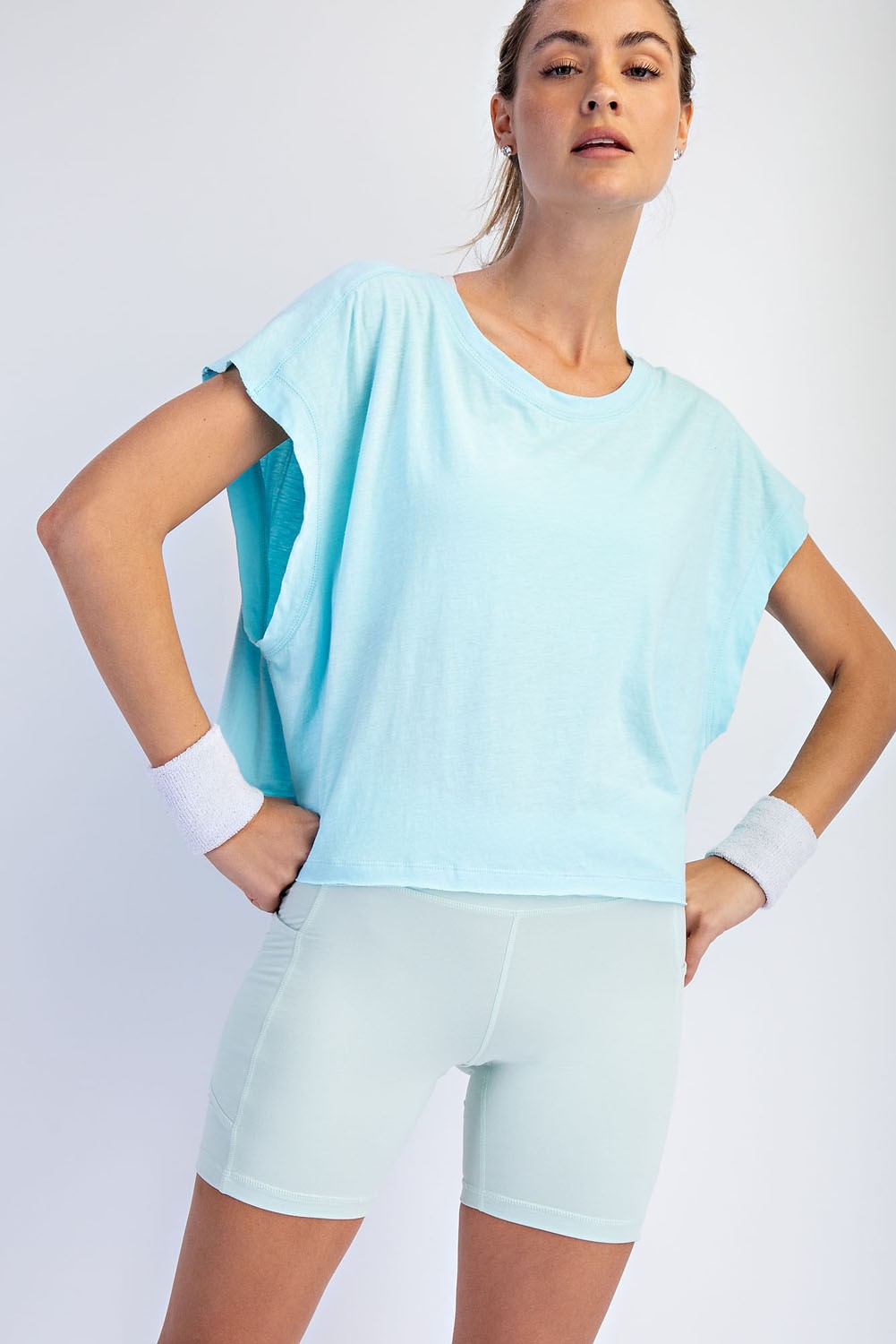 Cotton Slub Open Back Top