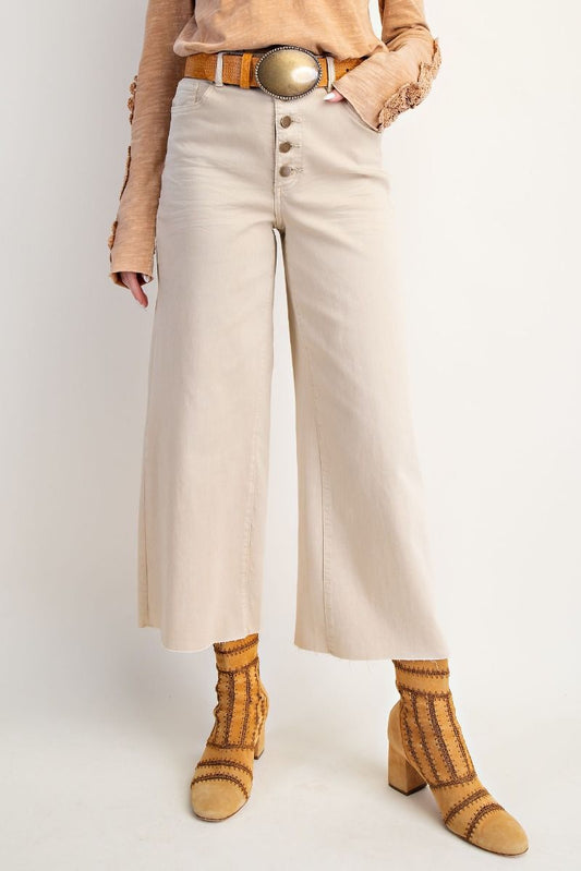 Button Up Twill Pants