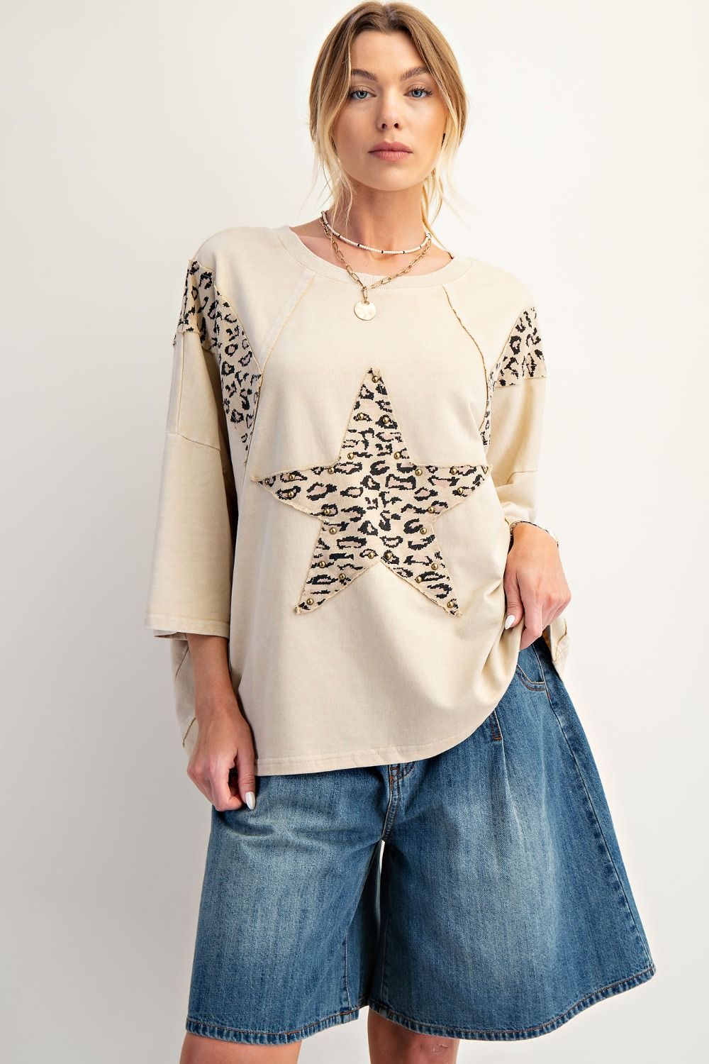 Animal Star Patch Terry Top