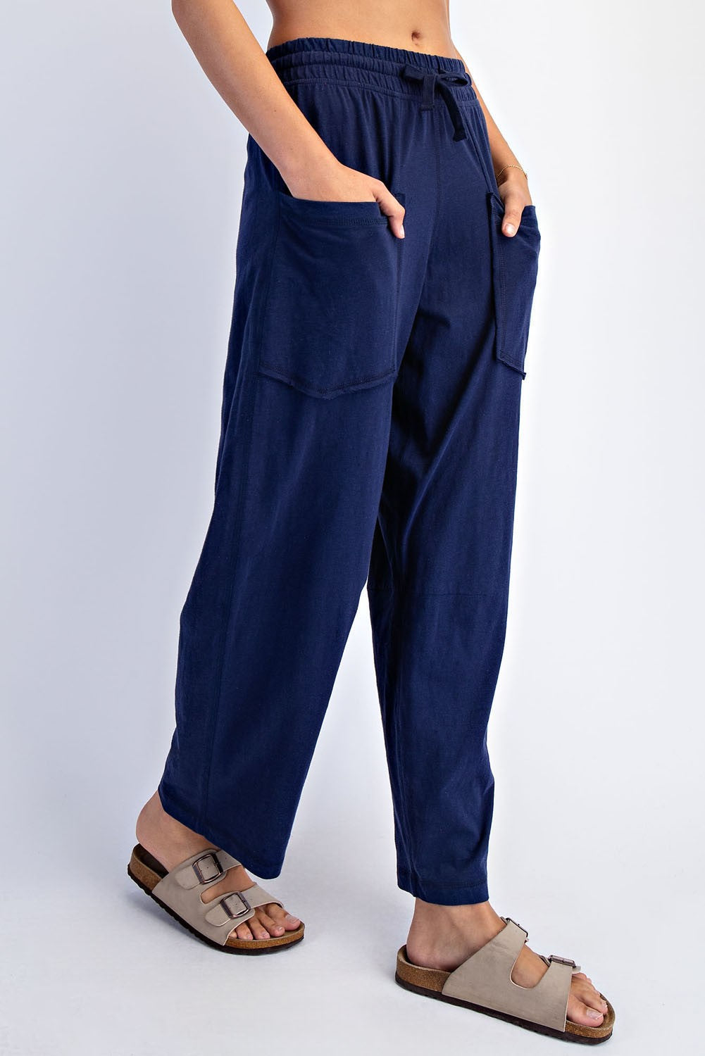 Cotton Slub Barrel Pant
