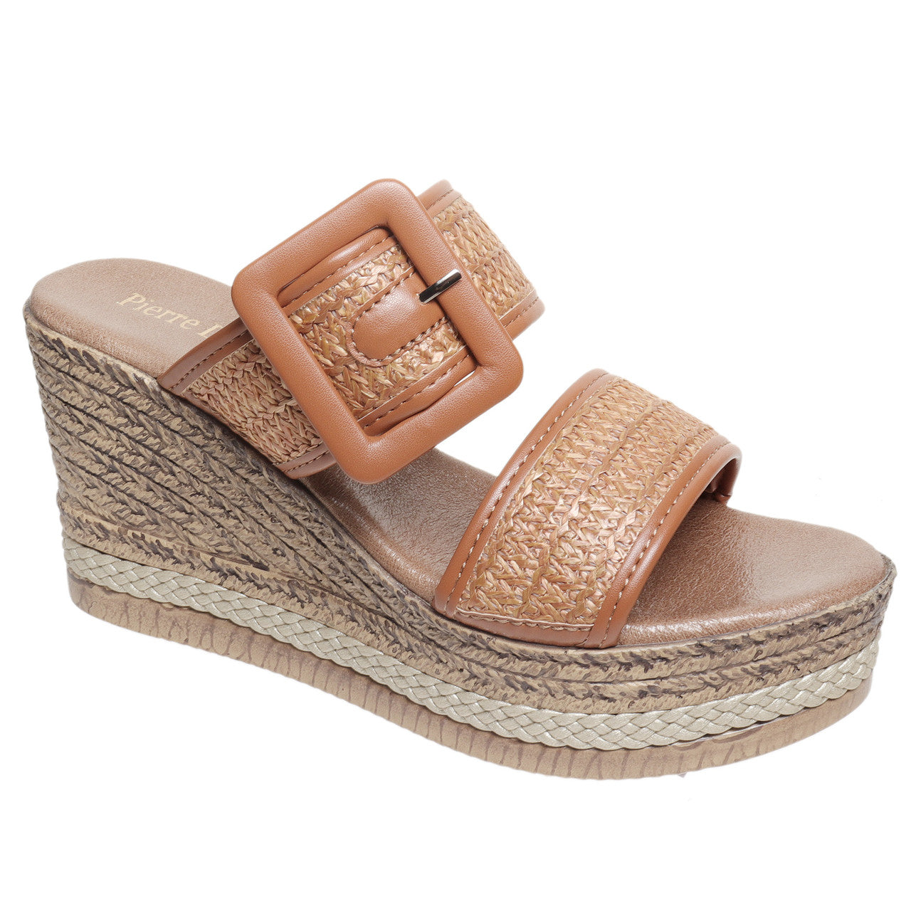 Boho Buckle Wedges